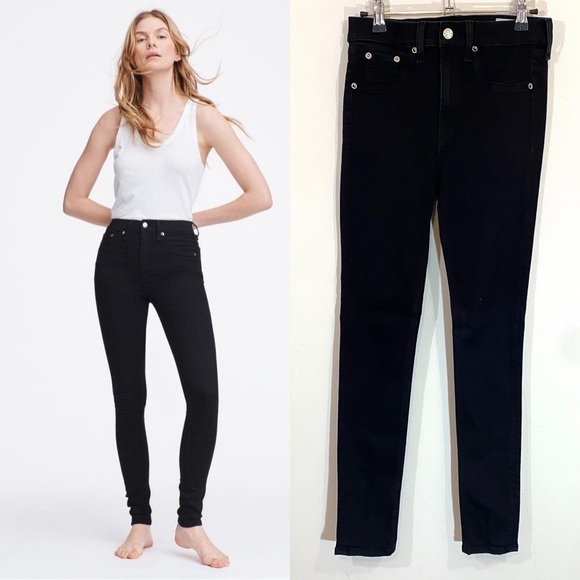 Rag & Bone Nina High Rise Ankle Skinny Black 27 - Picture 1 of 7